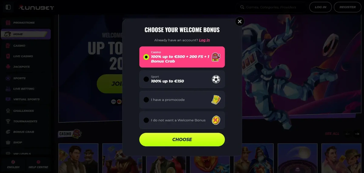 Lunubet Casino gry i promocje dla Polski